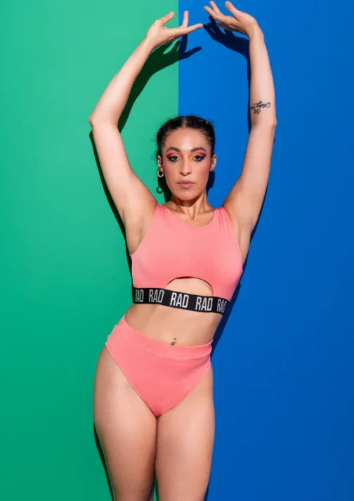 Bahari Top - Glitter peach – Image 2