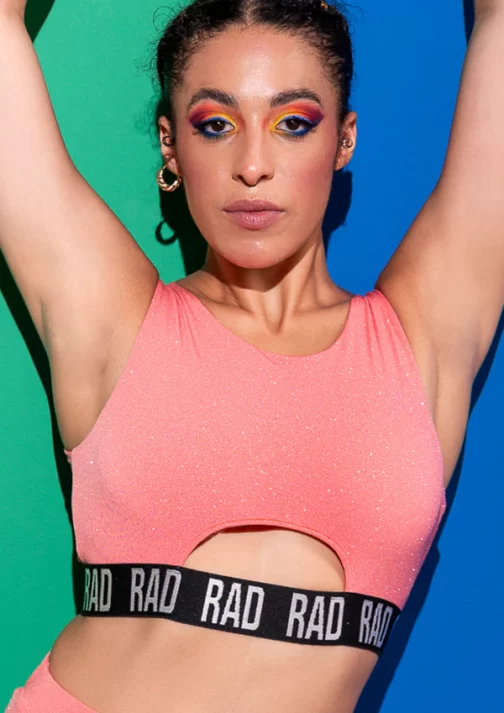 Bahari Top - Glitter peach