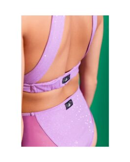 Shorty triangle – Glitter Lilas