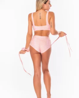 Arya shorty- Léopard rose
